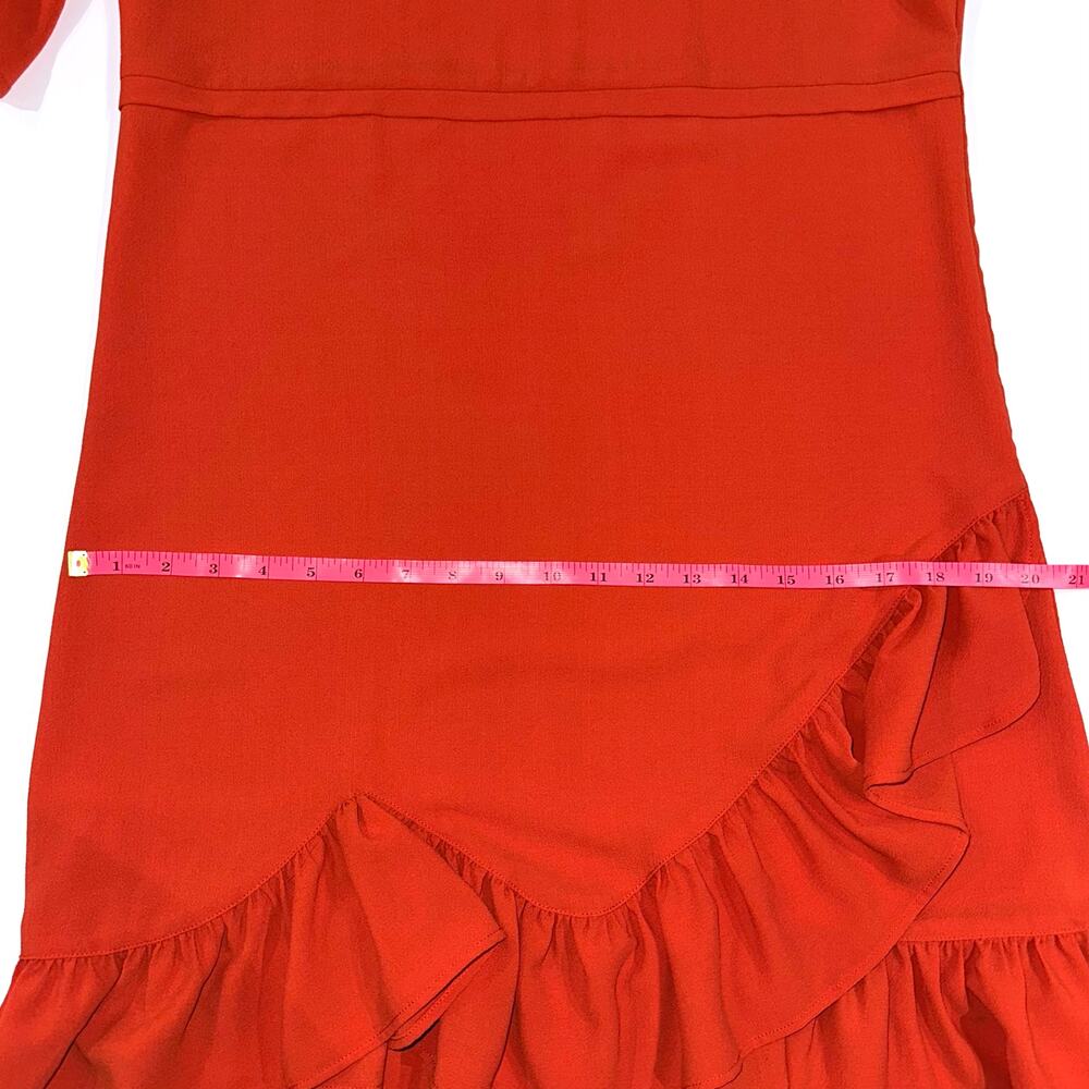 Uncle Frank Red Ruffle Flutter Short Sleeve Mini Dress Size Small - Picture 9 of 11